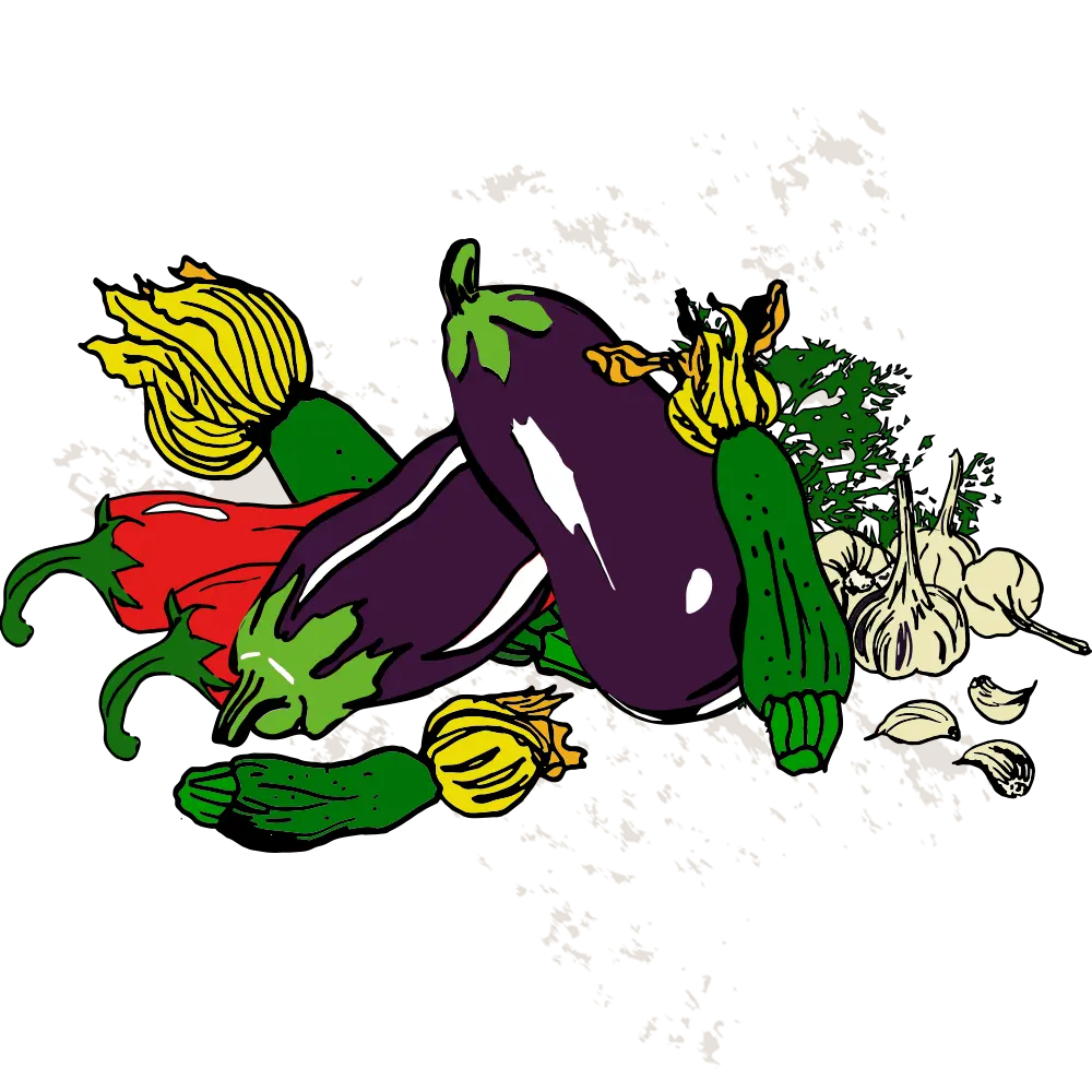 A illustration of some vegetables
