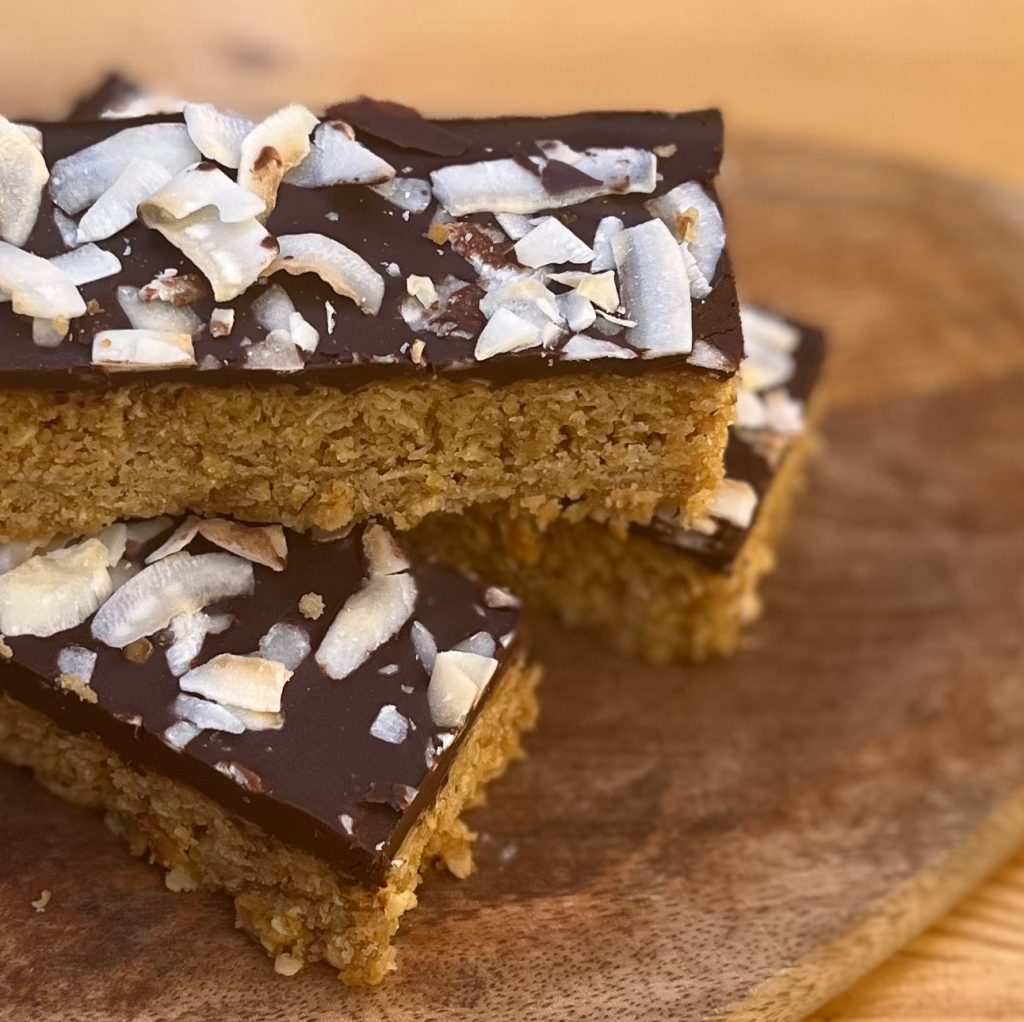 Vegan coconut flapjack