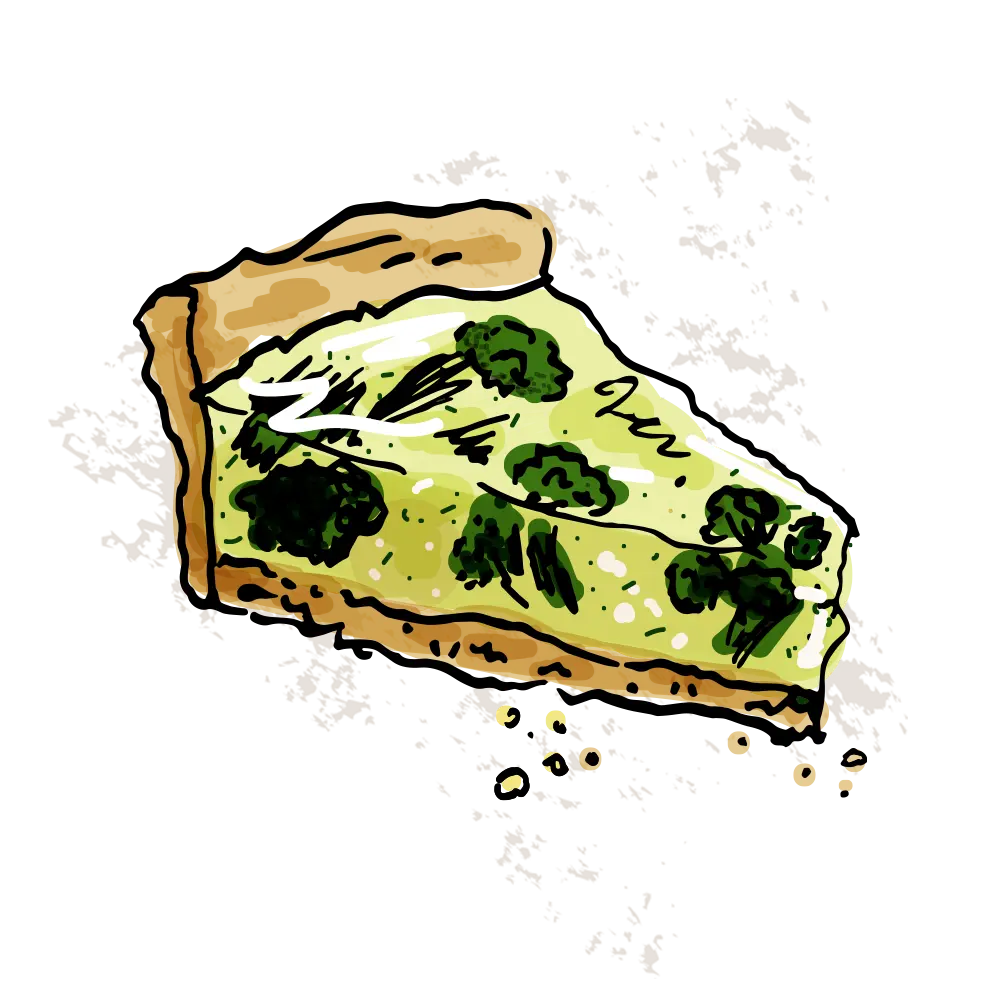 An illustration of a quiche